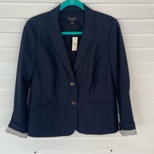 Talbots navy spring blazer in 10 petite